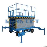 MORN brand 14m manual mobile scissor lift