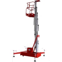 Vertical aluminum alloy mast hydraulic lifting mobile one man lift