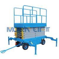 10m lifting height scissors mobile lift platform for man aerial work