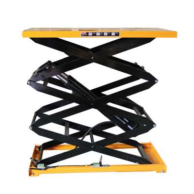 Heavy duty mini scissor lift with safety bellow fixed hydraulic scissor lift table