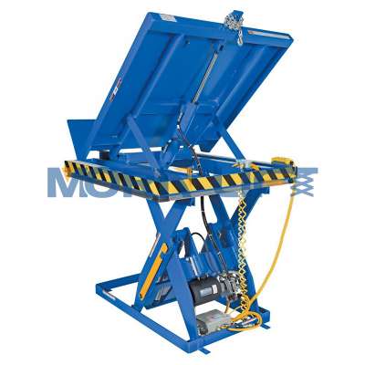 electric hydraulic vertical scissors floor level air tilter table for factory